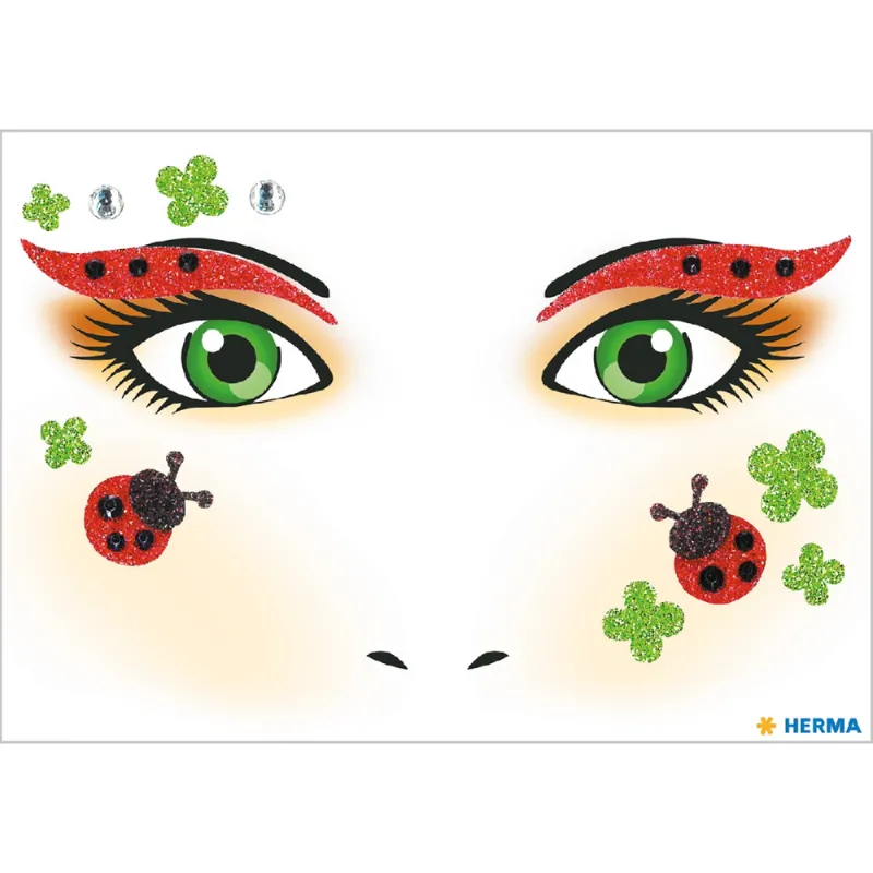 Herma - Αυτοκόλλητα Face Art, Ladybug 15314