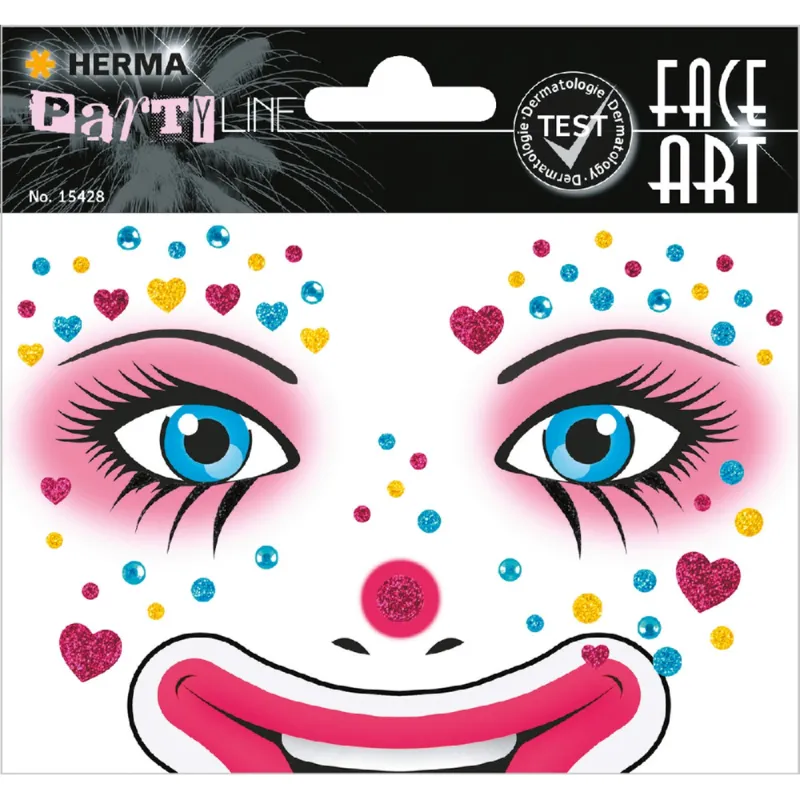 Herma - Αυτοκόλλητα Face Art, Clown Annie 15428