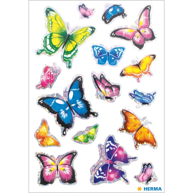 Herma - Αυτοκολλητάκια, Butterflies With 3D Wing Effect 15515