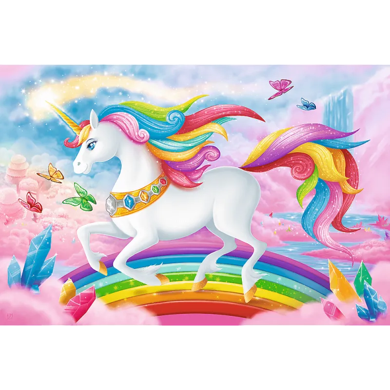Trefl - Puzzle, Into The Crystal World Of Unicorns 100 Pcs 16364