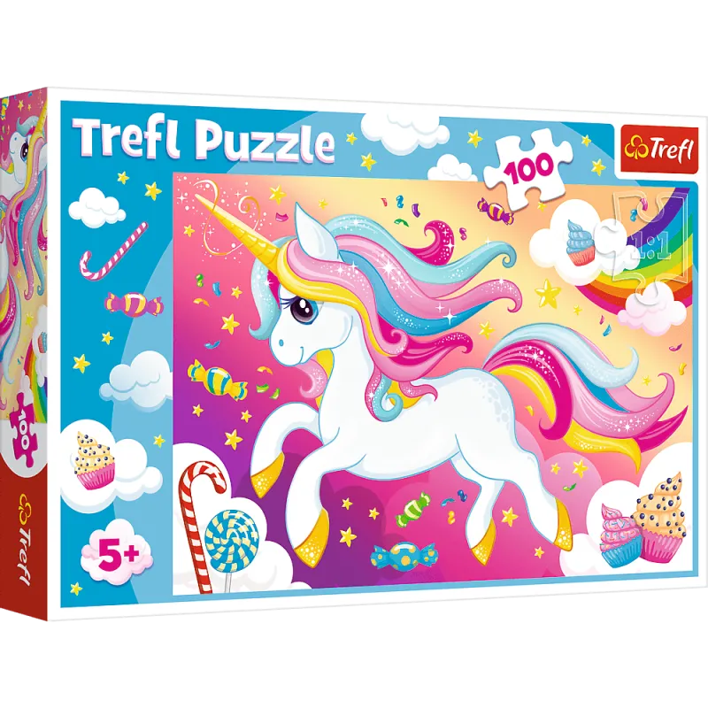 Trefl - Puzzle Beautiful Unicorn 100 Pcs 16386