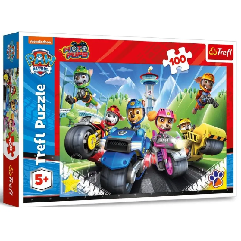 Trefl - Puzzle , Paw Patrol on Motorbike 100 Pcs 16430