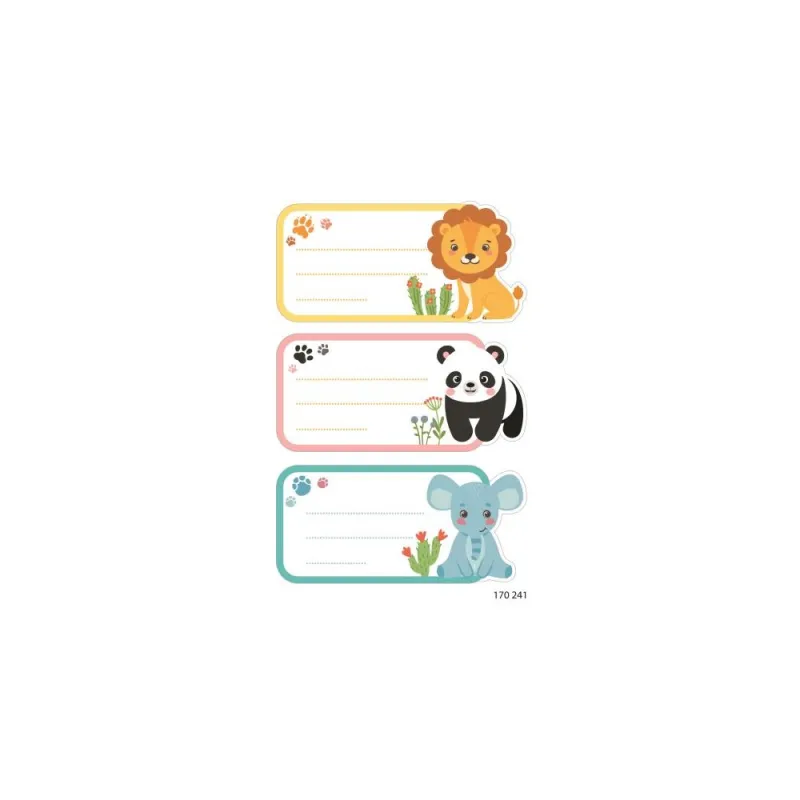 Global Gift - Ετικέτες Αυτοκόλλητες Τετραδίων Deco, Small Animals 12 Τμχ 170241