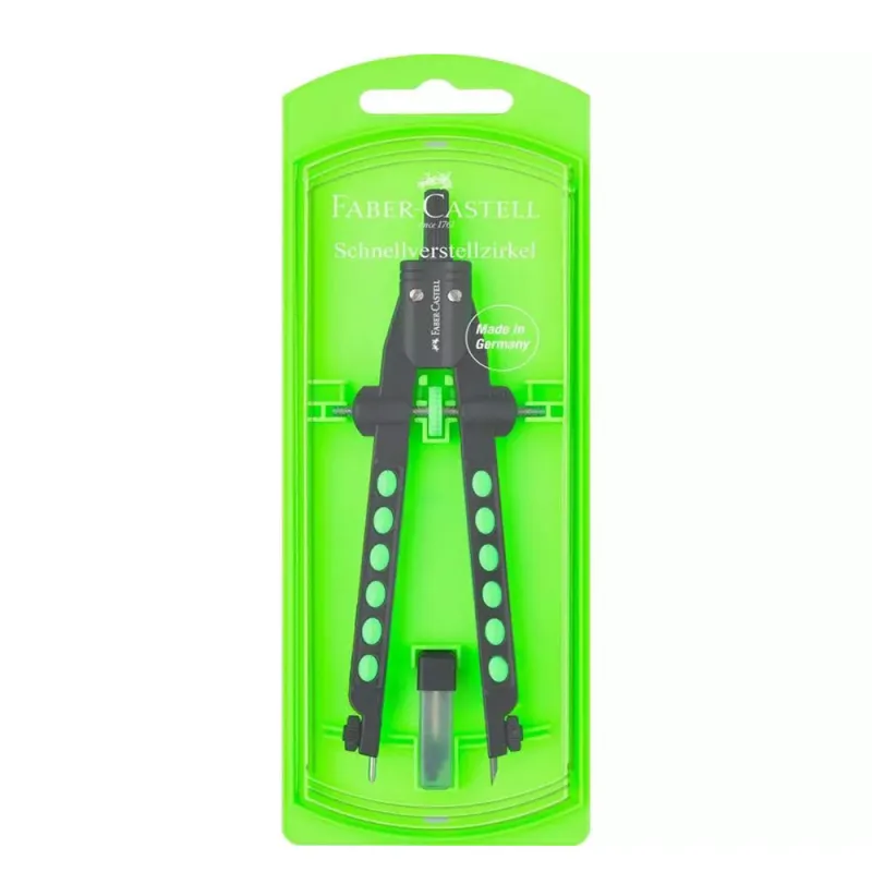 Faber Castell – Διαβήτης Quick Set Compass Factory, Neon Green 174342
