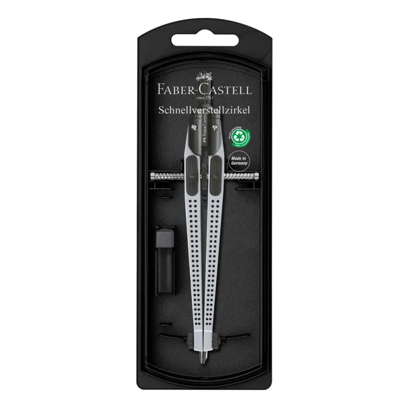 Faber Castell – Διαβήτης Compass Grip, Silver 174472