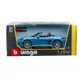 Bburago - 1/24 Porsche 718 Boxster, Blue 18-21087B Bburago - 1/24 Porsche 718 Boxster, Blue 18-21087B