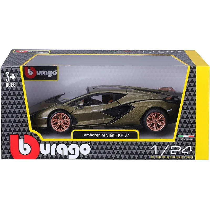 Bburago - 1:24 Lamborghini Sian FKP, Green 37 18-21099