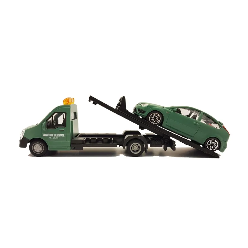 Bburago - 1/43 Flatbed Transport, Ford Focus ST On Flatbed 18-31404 (18-31400)