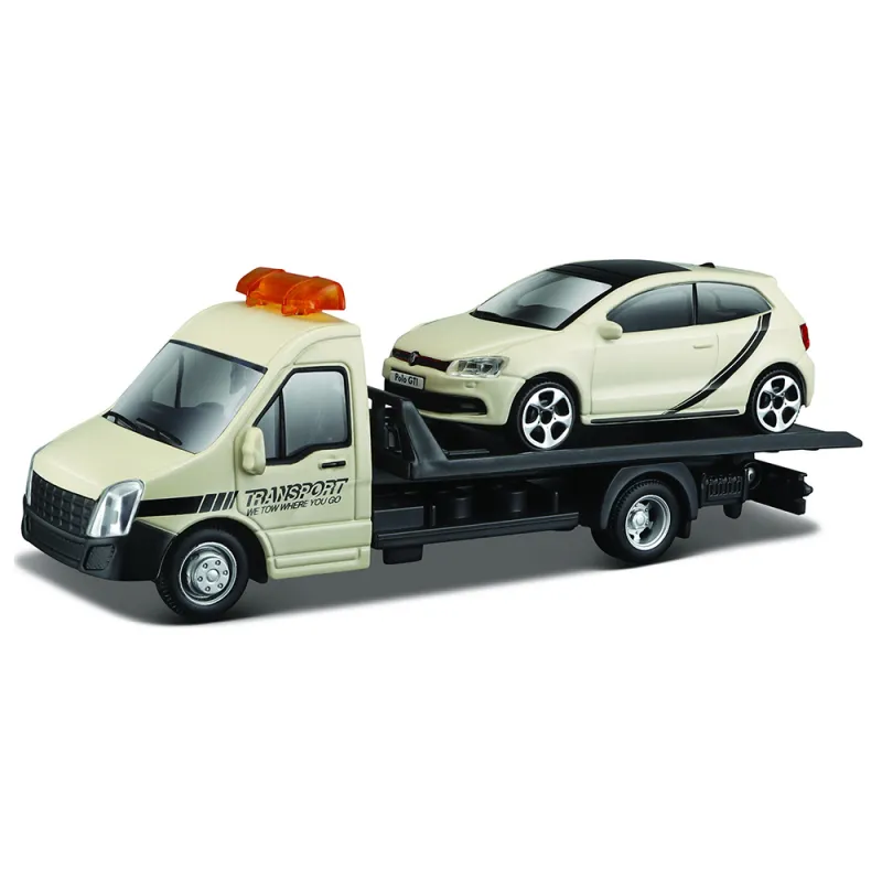 Bburago - 1:43 Flatbed Transport, Volkswagen Gti Mark VI On Flatbed 18-31403 (18-31400)