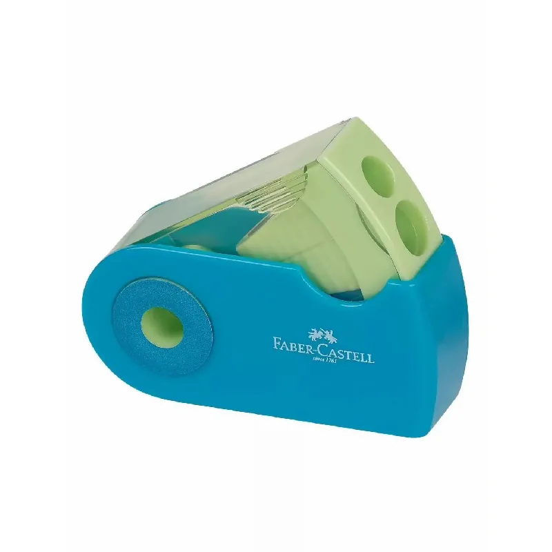 Faber Castell Ξύστρα - Διπλή Sleeve, Τιρκουάζ/Ανοιχτό Πράσινο 182704