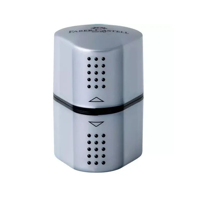 Faber Castell Ξύστρα - Τριπλή Grip Trio 2001, Ασημί 183800