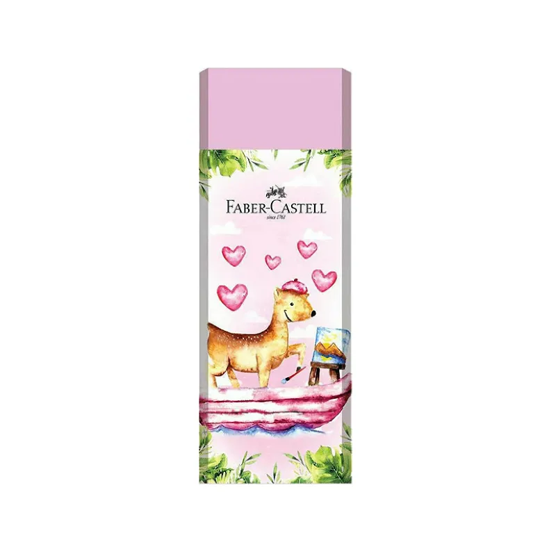 Faber Castell Γόμα - Happy Jungle, Fawn Ροζ 188739