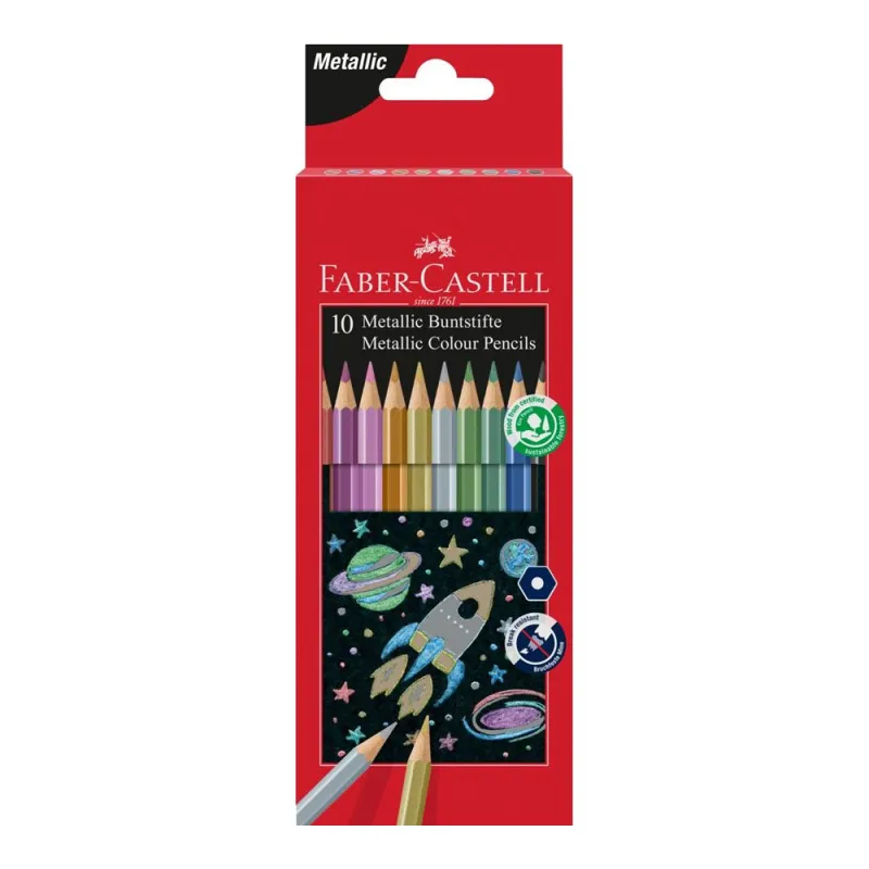 Faber Castell - Ξυλομπογιές Metallic 10 Τμχ 201583