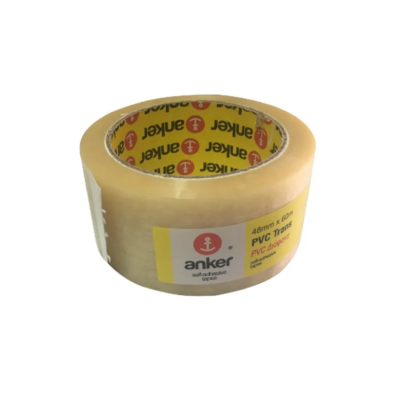 Anker - Ταινία Συσκευασίας PVC Διάφανη Αθόρυβη 48mm x 60m 216287