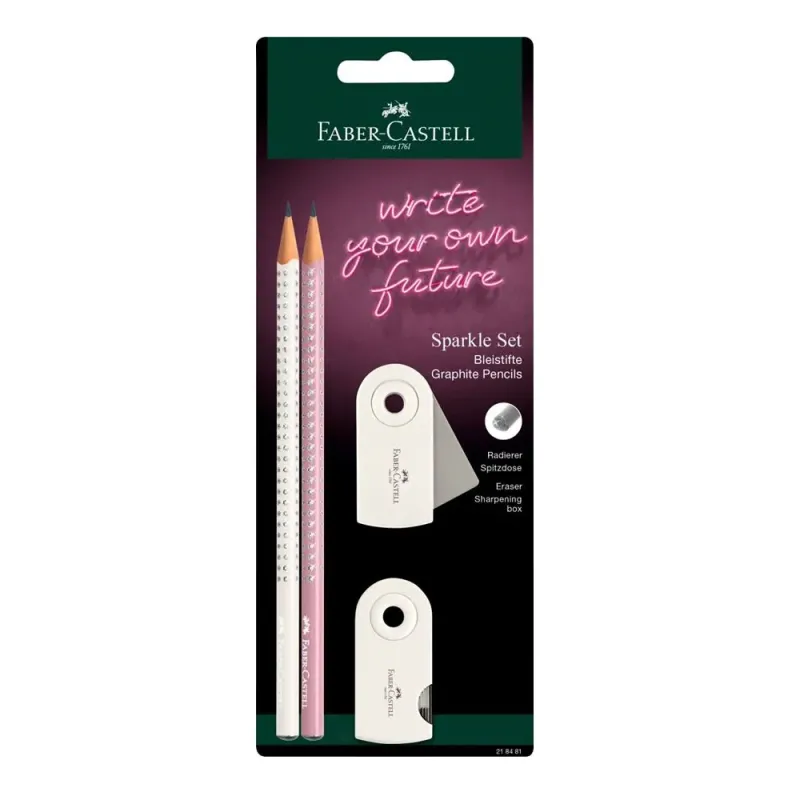 Faber Castell - Σετ Mολυβιών Grip Sparkle, 218481