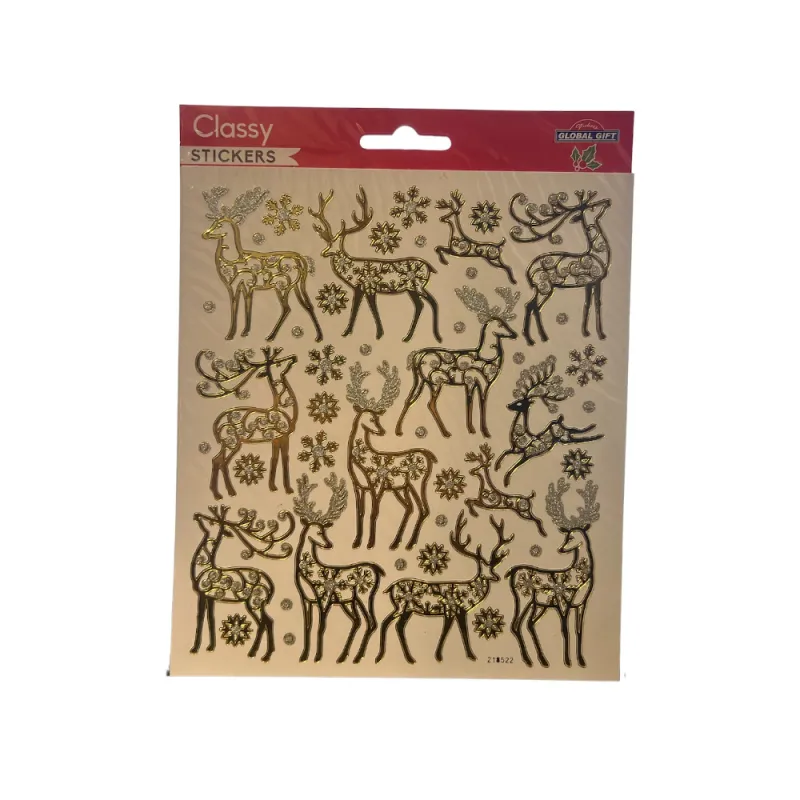 Global Gift - Αυτοκολλητάκια Classy, Gold Deers 218522