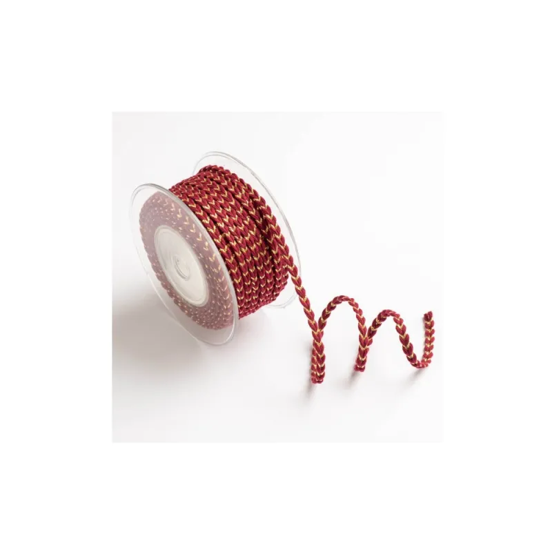 Kyriacou - Κορδόνι Βαμβακερό Πλεξούδα 8mmX20M Burgundy 2208ΧΧΧΧ-XX8X20-71XXXX