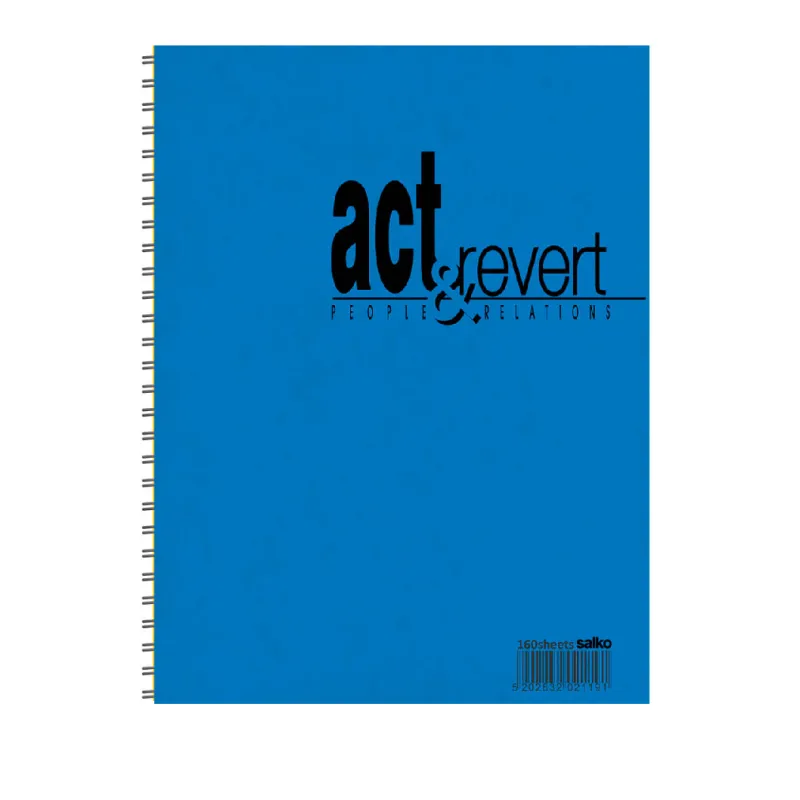 Salko Paper - Μπλοκ Σημειώσεων Σπιράλ 80 Φύλλων, Act & Revert 10x14, Μπλε 2328