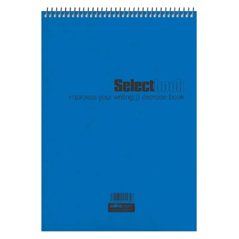 Salko Paper - Μπλοκ Σημειώσεων Σπιράλ 60 Φύλλων 2 Θεμ, Select Book A4, Μπλε 2345
