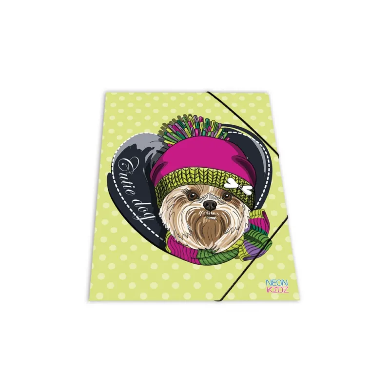 Skag - Ντοσιέ Με Λάστιχο A4, Neon Kidz, Little Dog 255011