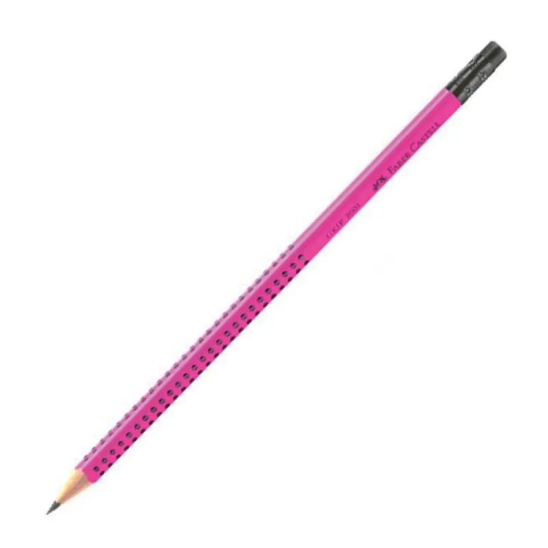 Faber Castell - Grip 2001 B, Ροζ Με Γόμα 277111