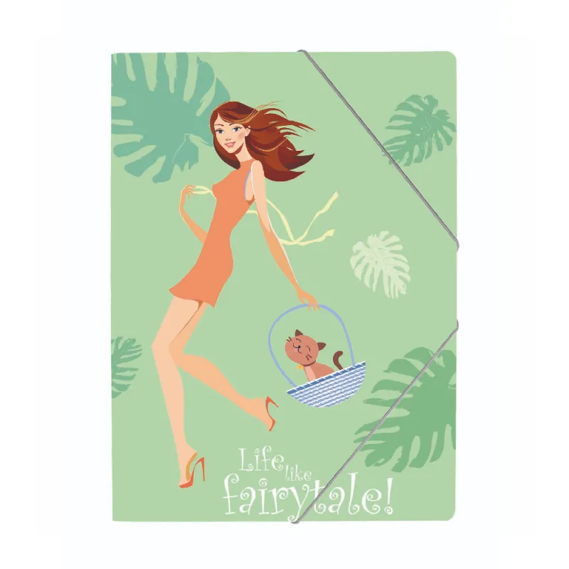 A&G Paper - Ντοσιέ Με Λάστιχο A4, Fairytale Kitten 29014