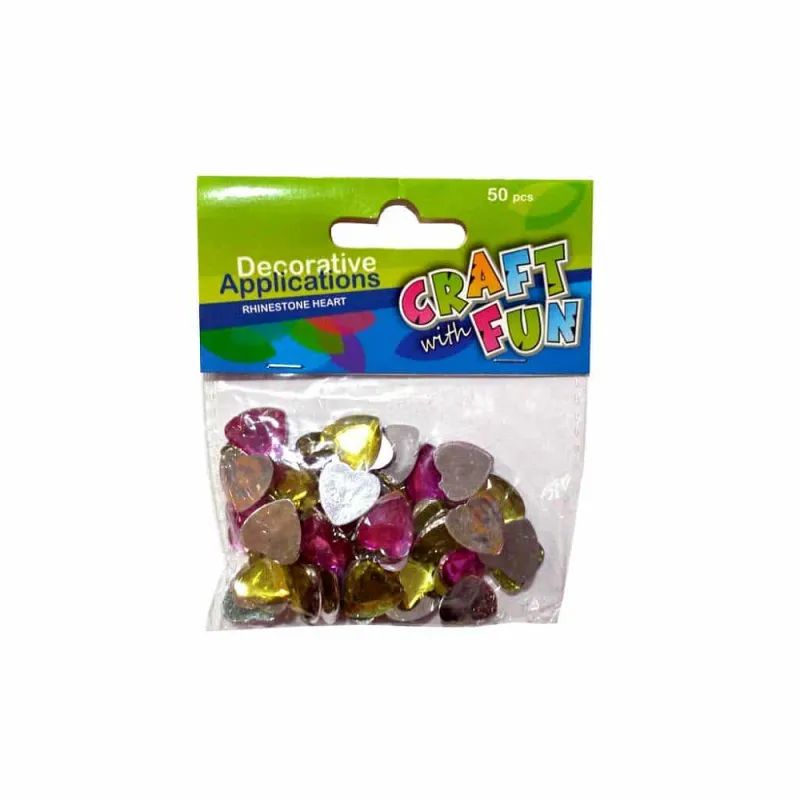 Craft With Fun - Διαμάντια Καρδιές Σετ 50 Τεμαχίων 327064