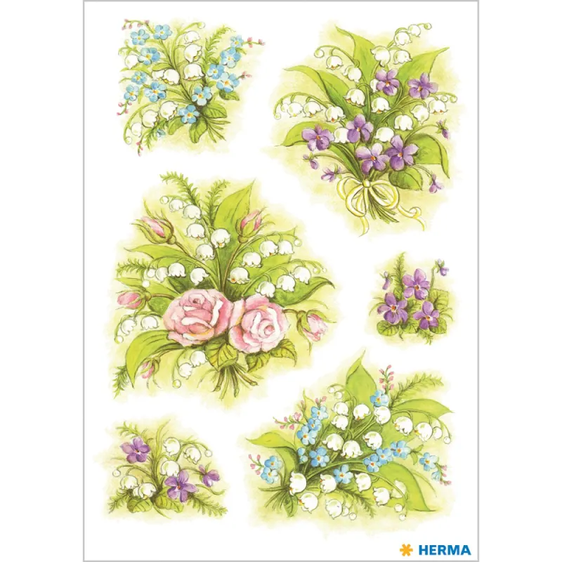 Herma - Αυτοκολλητάκια, Bouquets Of Flowers Lilies Of The Valley 3377