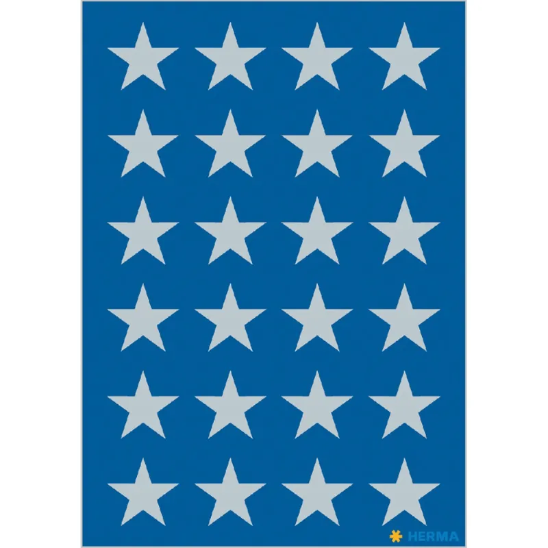 Herma - Αυτοκολλητάκια, Stars 5-Pointed, Silver Ø 15 mm 3418