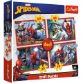 Trefl - Puzzle 4 in 1, The Heroic Spider-Man 35/48/54/70 Pcs 34384 Trefl - Puzzle 4 in 1, The Heroic Spider-Man 35/48/54/70 Pcs 34384