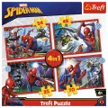 Trefl - Puzzle 4 in 1, The Heroic Spider-Man 35/48/54/70 Pcs 34384 Trefl - Puzzle 4 in 1, The Heroic Spider-Man 35/48/54/70 Pcs 34384