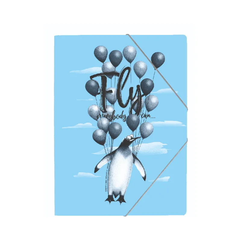 A&G Paper - Ντοσιέ Με Λάστιχο A4, Fly Penquin 34648