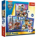 Trefl - Puzzle 3 in 1, Paw Patrol Ready For Action 20/36/50 Pcs 34861 Trefl - Puzzle 3 in 1, Paw Patrol Ready For Action 20/36/50 Pcs 34861