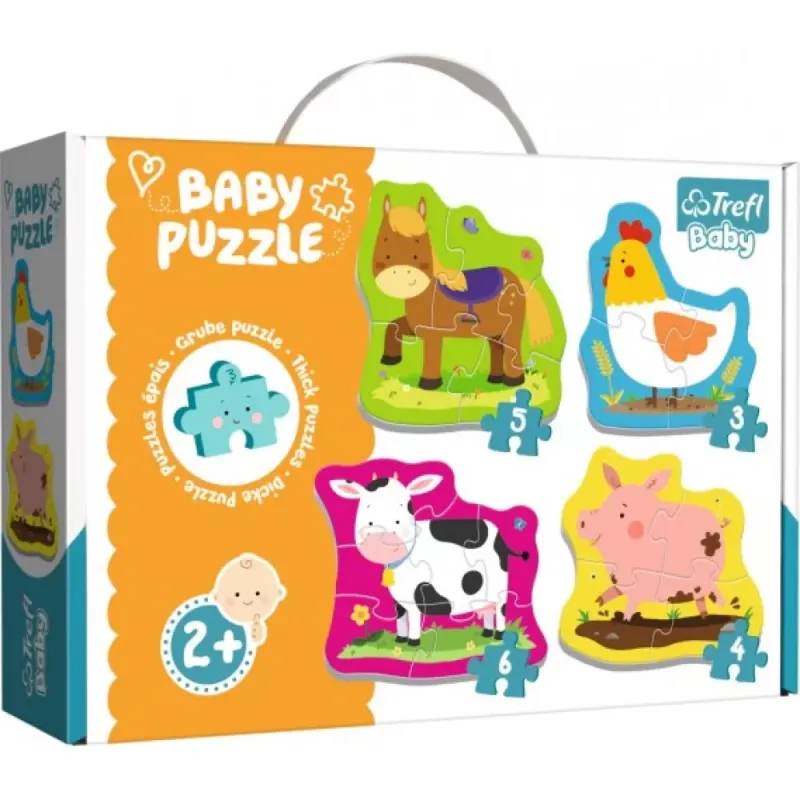 Trefl - Baby Puzzle, Animals On The Farm 3/4/5/6 Pcs 36070