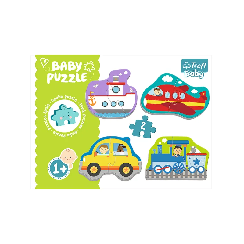 Trefl - Baby Puzzle, Vehicles Transport 8 Pcs 36075