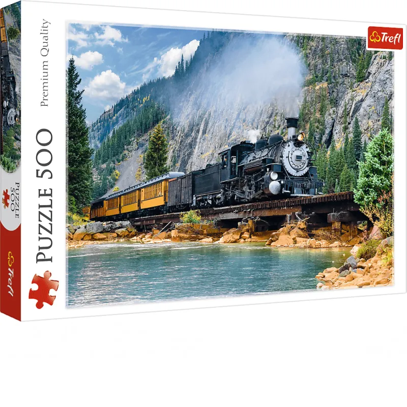 Trefl - Puzzle , Mountain Train 2D 500 pcs 37379