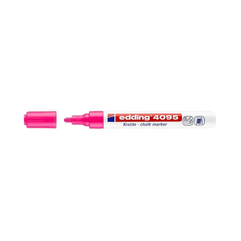 Edding – Μαρκαδόρος Κιμωλίας 4095, Neon Ροζ 4095069