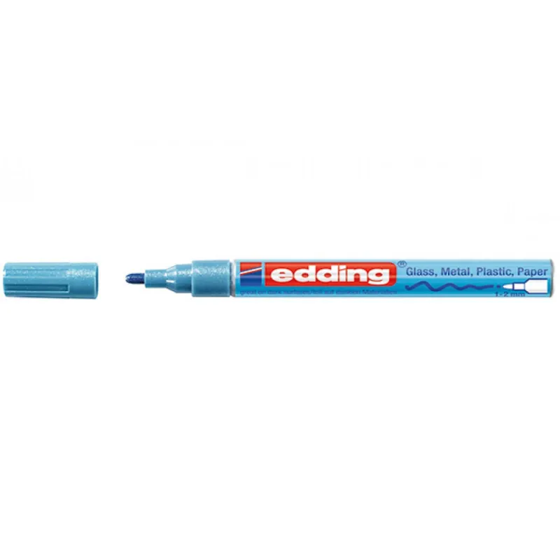 Edding – Μαρκαδόρος Λαδιού Paint Marker 751, Μεταλλικό Γαλάζιο 751-70