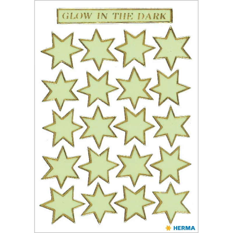 Herma - Αυτοκολλητάκια, Glow In The Dark, Stars Luminous Film 4013