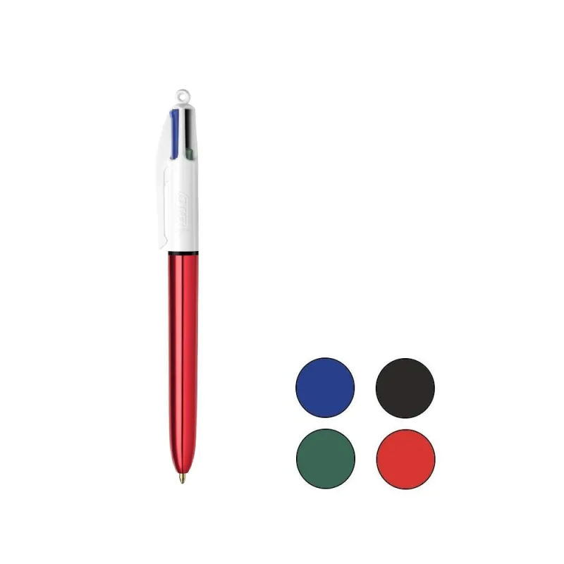 Bic - Στυλό 4 Colours Shine, Κόκκινο 404137