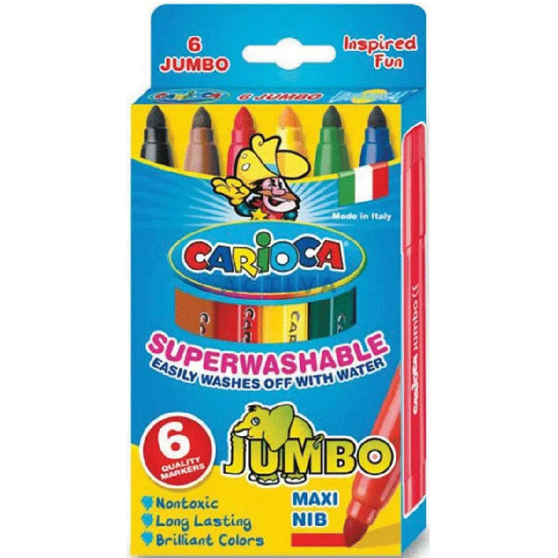 Carioca - Μαρκαδόροι Jumbo 6 Τμχ 40568