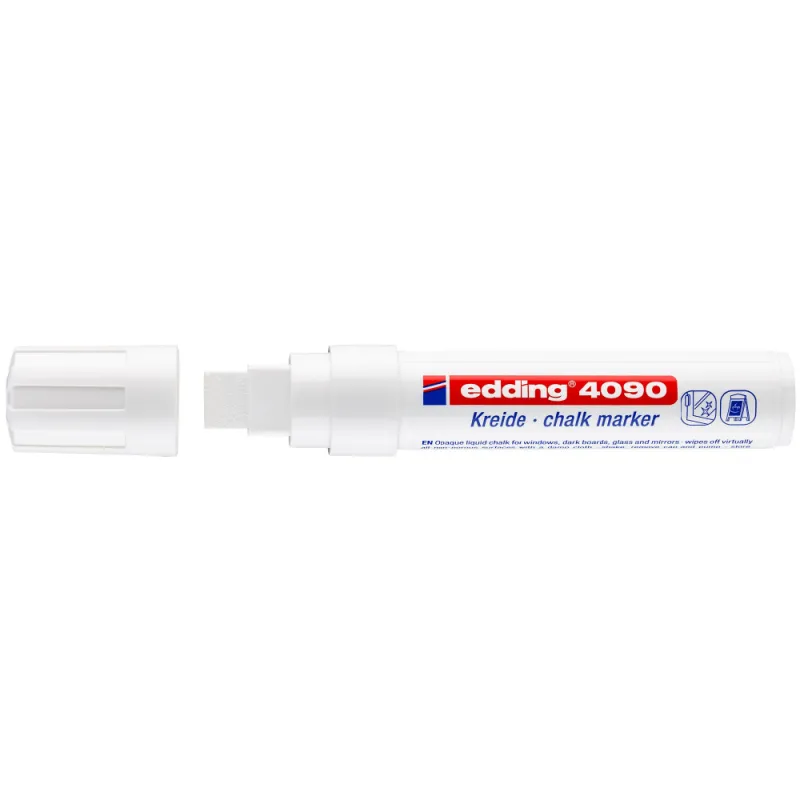 Edding – Μαρκαδόρος Κιμωλίας 4090, Λευκό 4090-49