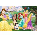 Trefl - Puzzle Super Maxi Double-Sided, Happy Princesses 24 Pcs 41008 Trefl - Puzzle Super Maxi Double-Sided, Happy Princesses 24 Pcs 41008