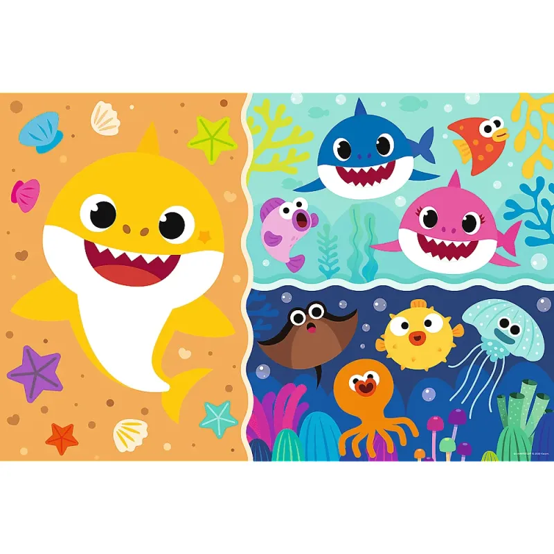 Trefl - Puzzle Super Giant Double-Sided, Little Shark 15 Pcs 42004