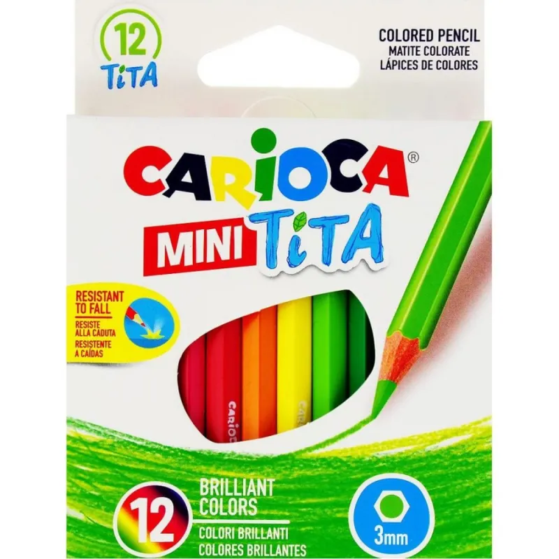 Carioca - Ξυλομπογιές Tita Mini Σετ 12 Τμχ 42323