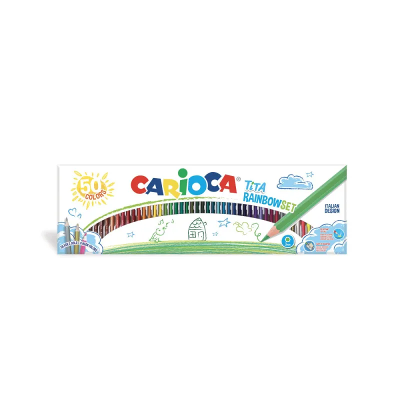 Carioca - Ξυλομπογιές Tita Rainbow Σετ 50 Τμχ 42990