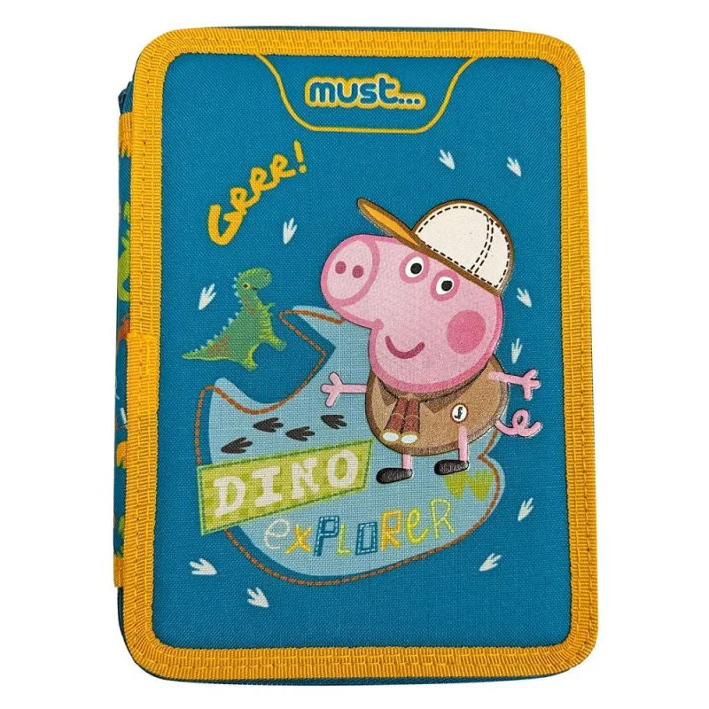 Diakakis - Κασετίνα Διπλή Γεμάτη Must, George Pig, Dino Explorer 482740