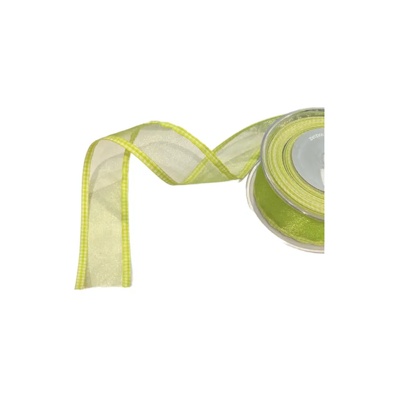 Markas - Κορδέλα Οργαντέ Με Γαζί, 38mmX9M Light Green 48361