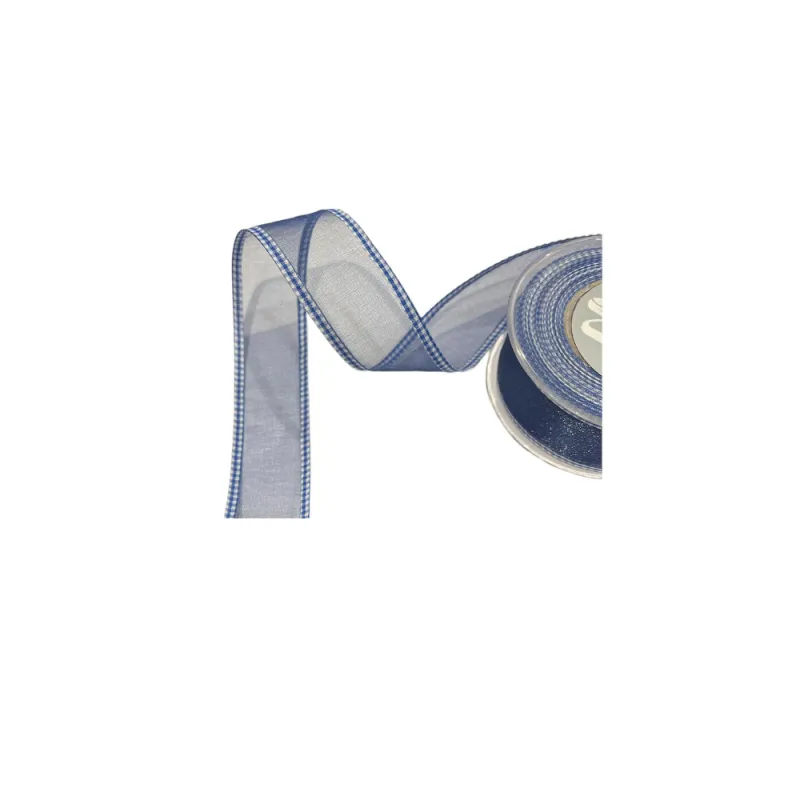 Markas - Κορδέλα Οργαντέ Με Γαζί, 38mmX9M Blue 48366