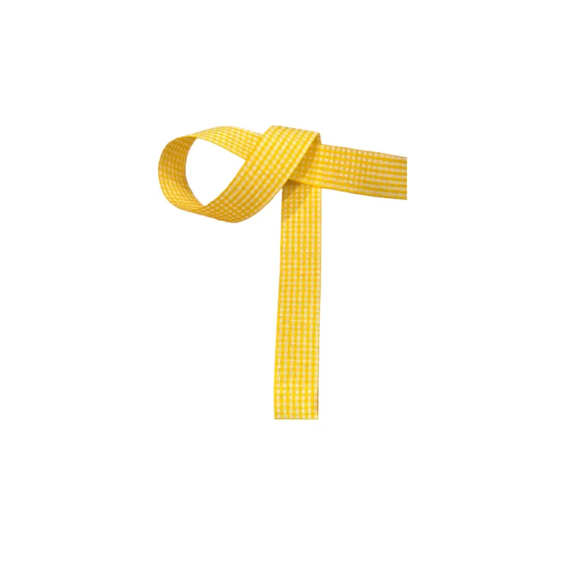 Markas - Κορδέλα Καρώ, 22mmX9M Mustard - White 48393